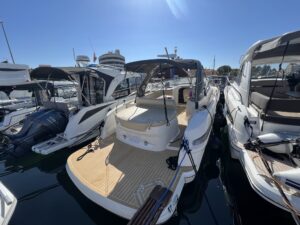 The new Bavaria S29 motor yacht cruising the Adriatic, ideal for charter from Biograd