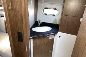 Bavaria S29 Palma – fuel-efficient motorboat with twin engines, perfect for beginners and day trips, available for rent with skipper training