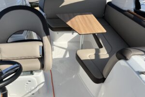 Bavaria S29 Palma – fuel-efficient motorboat with twin engines, perfect for beginners and day trips, available for rent with skipper training