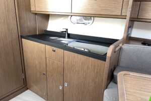 Bavaria S29 Palma – fuel-efficient motorboat with twin engines, perfect for beginners and day trips, available for rent with skipper training